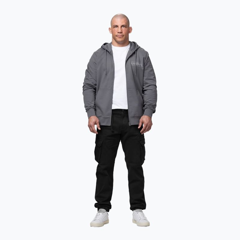 Herrenpullover Pitbull World Sweatshirt Zip Hooded graphite 2