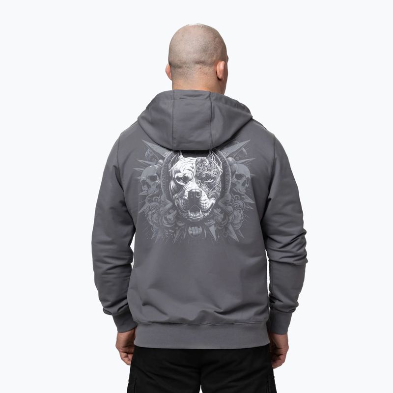 Herrenpullover Pitbull World Sweatshirt Zip Hooded graphite 3
