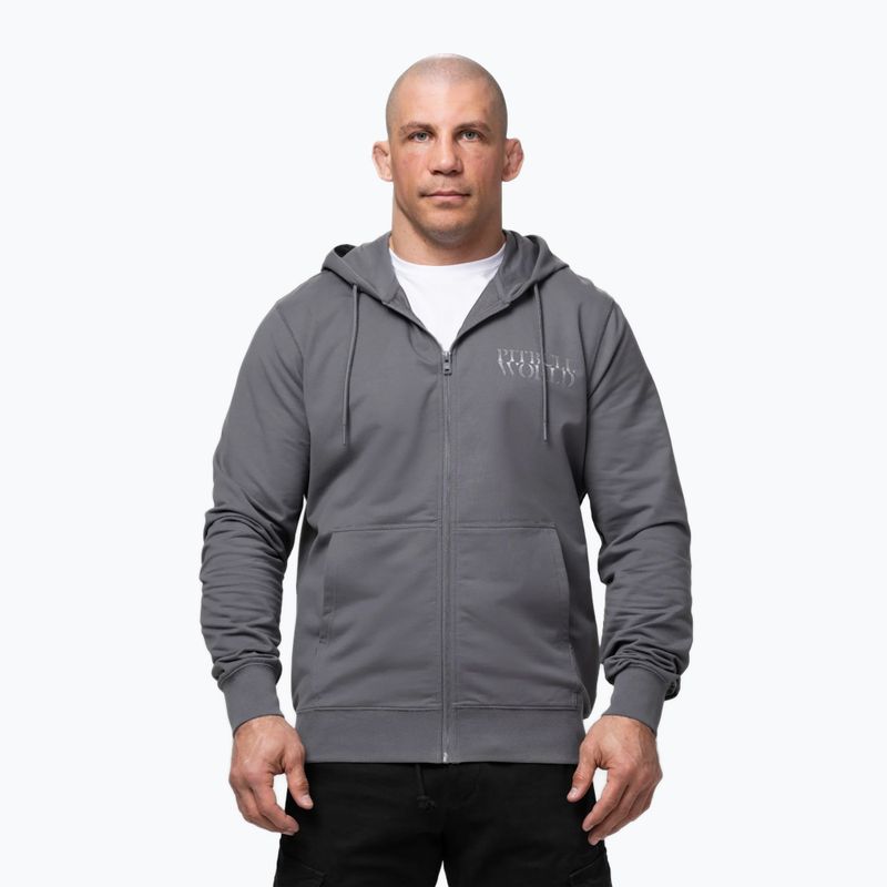 Herrenpullover Pitbull World Sweatshirt Zip Hooded graphite 4