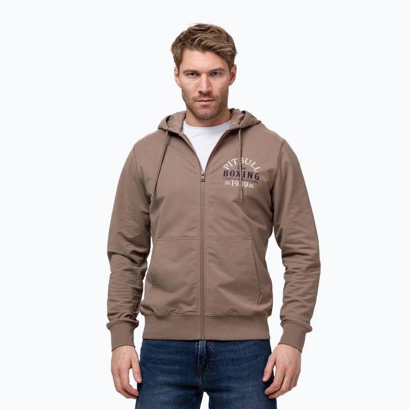 Herrenpullover Pitbull Bloodline 2 Sweatshirt Zip Hooded brown savana 3