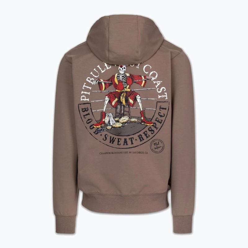 Herrenpullover Pitbull Bloodline 2 Sweatshirt Zip Hooded brown savana 6