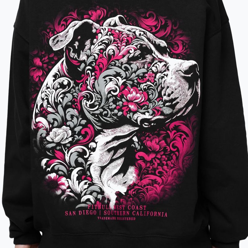 Damenpullover Pitbull Tatto Hooded black 4
