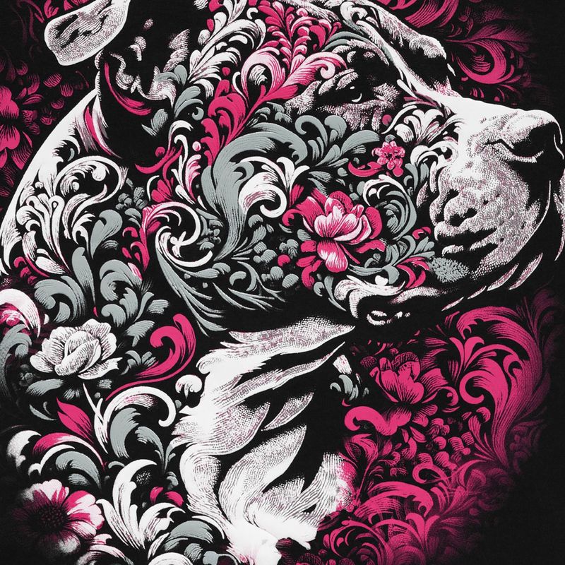 Damenpullover Pitbull Tatto Hooded black 7