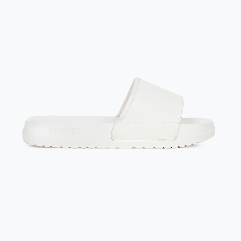 Damenbadelatschen Pitbull White logo 2