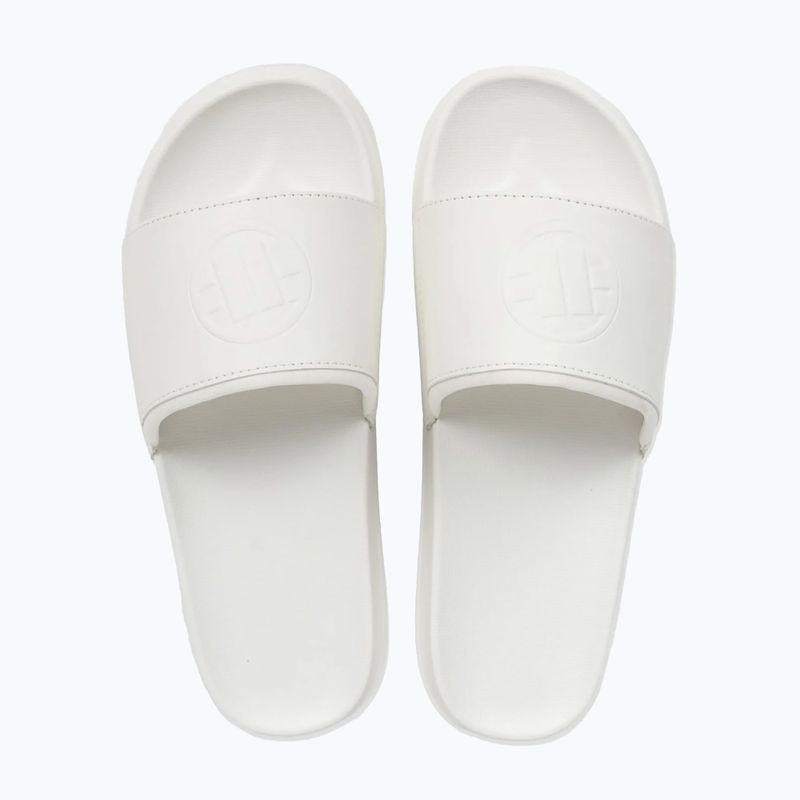 Damenbadelatschen Pitbull White logo 4