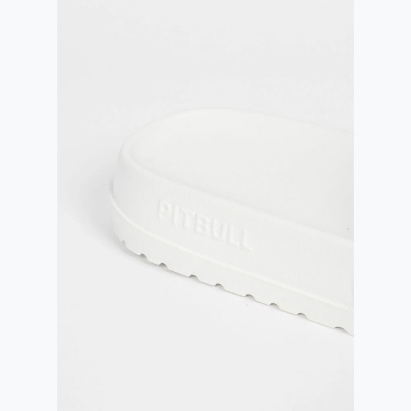 Damenbadelatschen Pitbull White logo 6