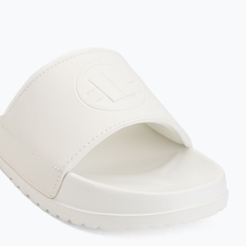 Damenbadelatschen Pitbull White logo 7