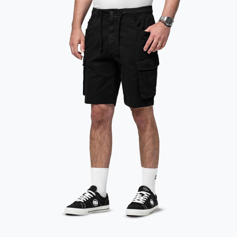 Pitbull Proctor Drawstring Cargo Herrenshorts schwarz 3