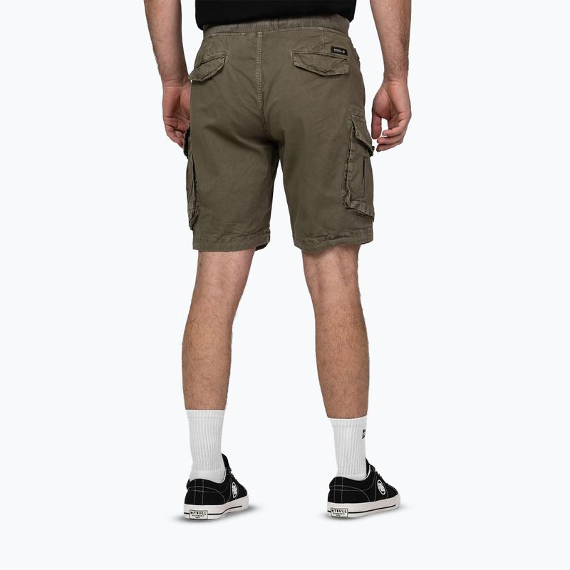Pitbull Proctor Drawstring Cargo Herren-Shorts olive 2