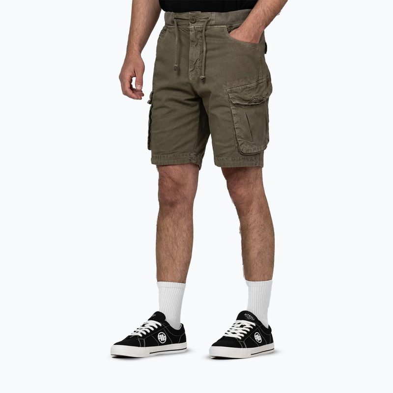 Pitbull Proctor Drawstring Cargo Herren-Shorts olive 3