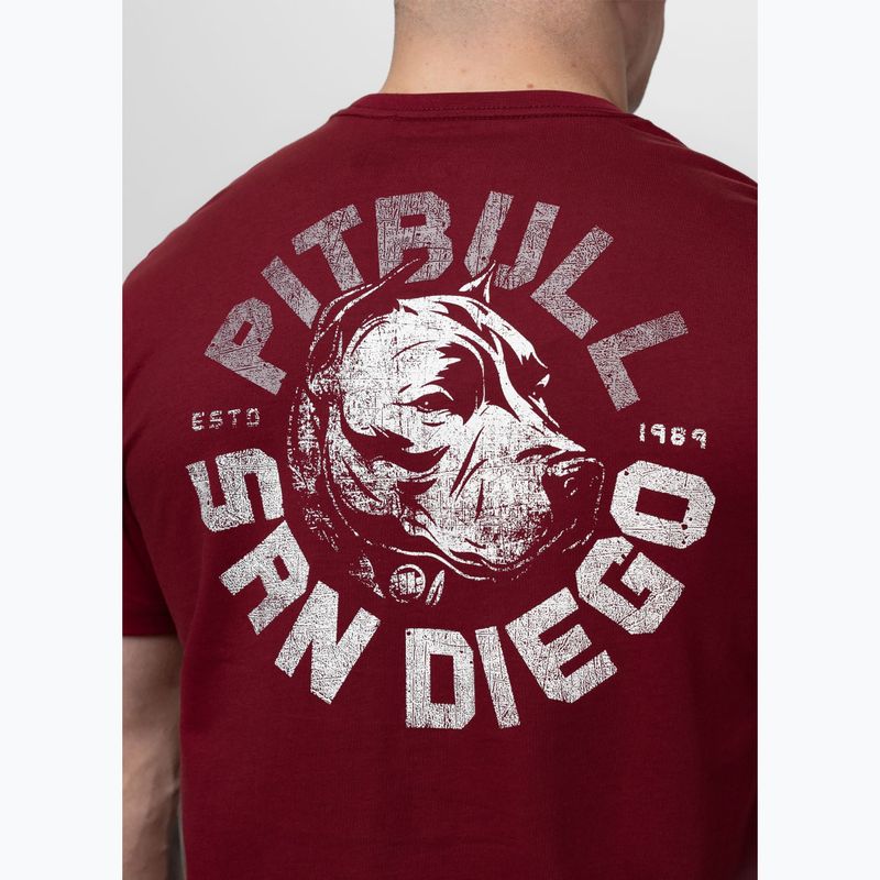 Herren-Shirt Pitbull Dog SD burgundy 3