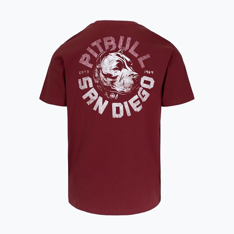 Herren-Shirt Pitbull Dog SD burgundy 5