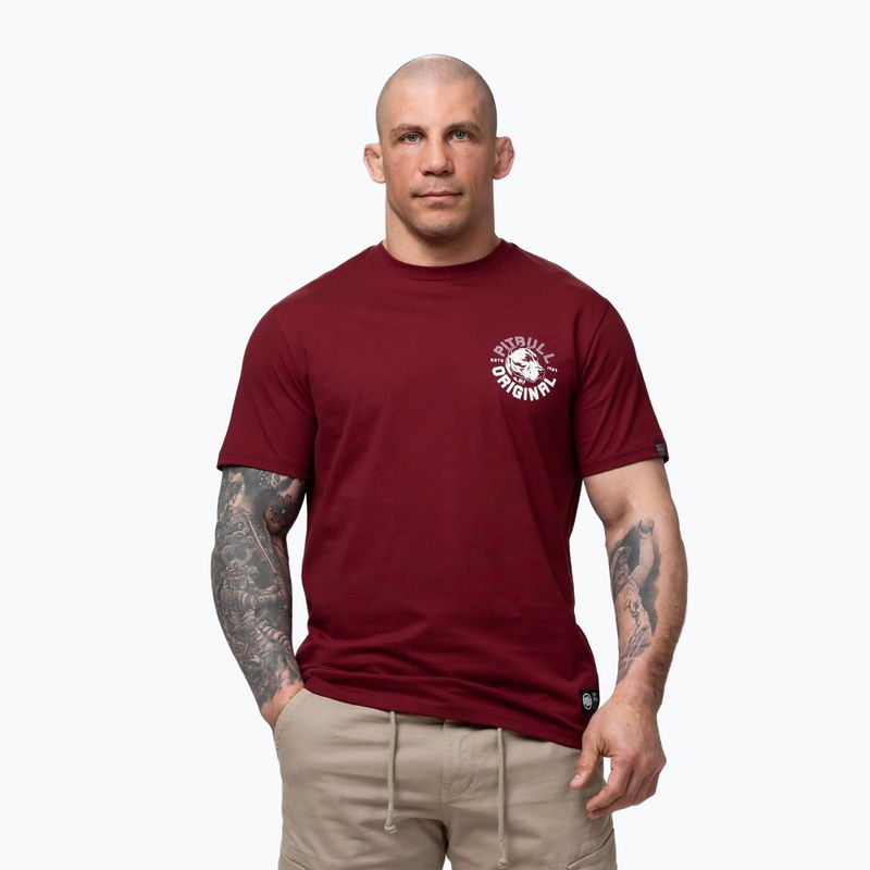 Herren-Shirt Pitbull Dog SD burgundy 12
