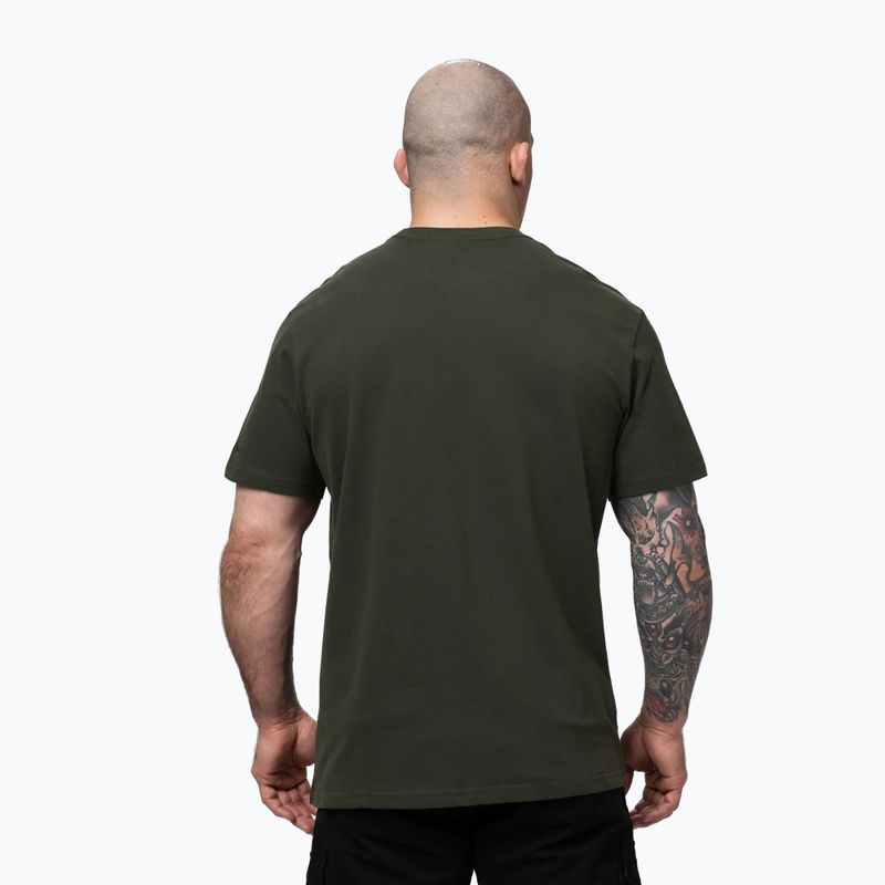 Herren-Shirt Pitbull USA CAL Big Logo old green 3