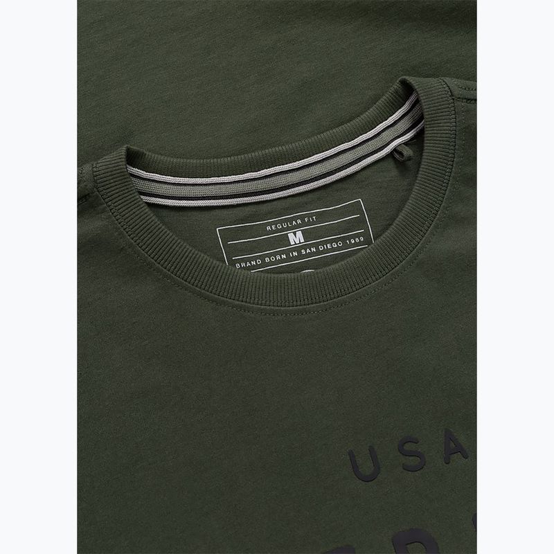 Herren-Shirt Pitbull USA CAL Big Logo old green 6