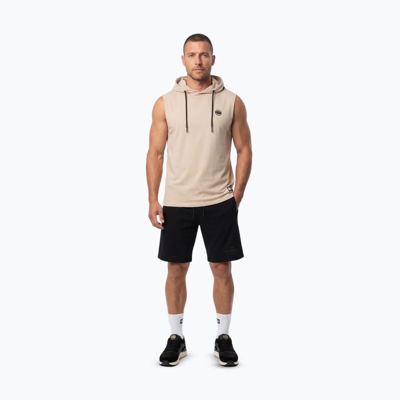 Herren-Trainingssweatshirt Pitbull Mercado Hilltop Sleeveless Hooded pale sand 2
