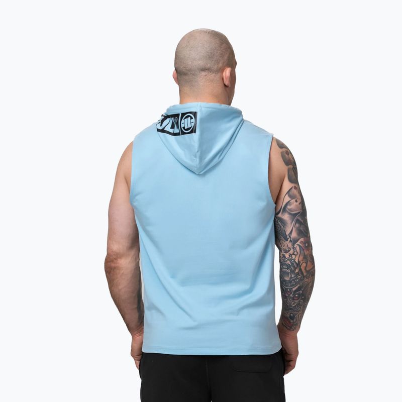 Herren-Trainingssweatshirt Pitbull Mercado Hilltop Sleeveless Hooded light blue 3