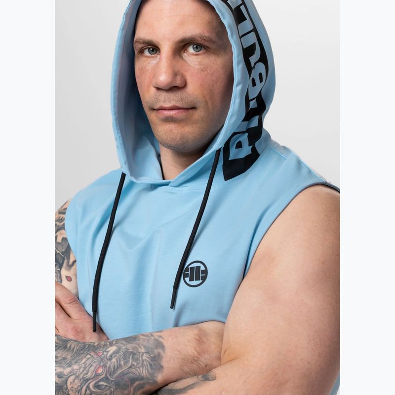 Herren-Trainingssweatshirt Pitbull Mercado Hilltop Sleeveless Hooded light blue 5