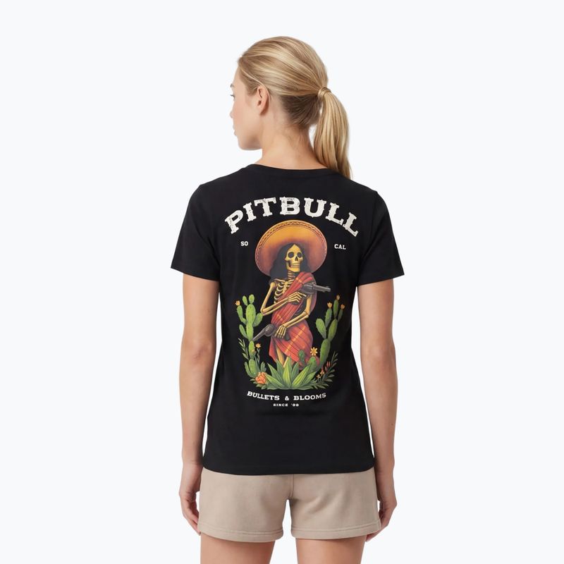 Damen-T-Shirt Pitbull Bullets & Blooms black 2
