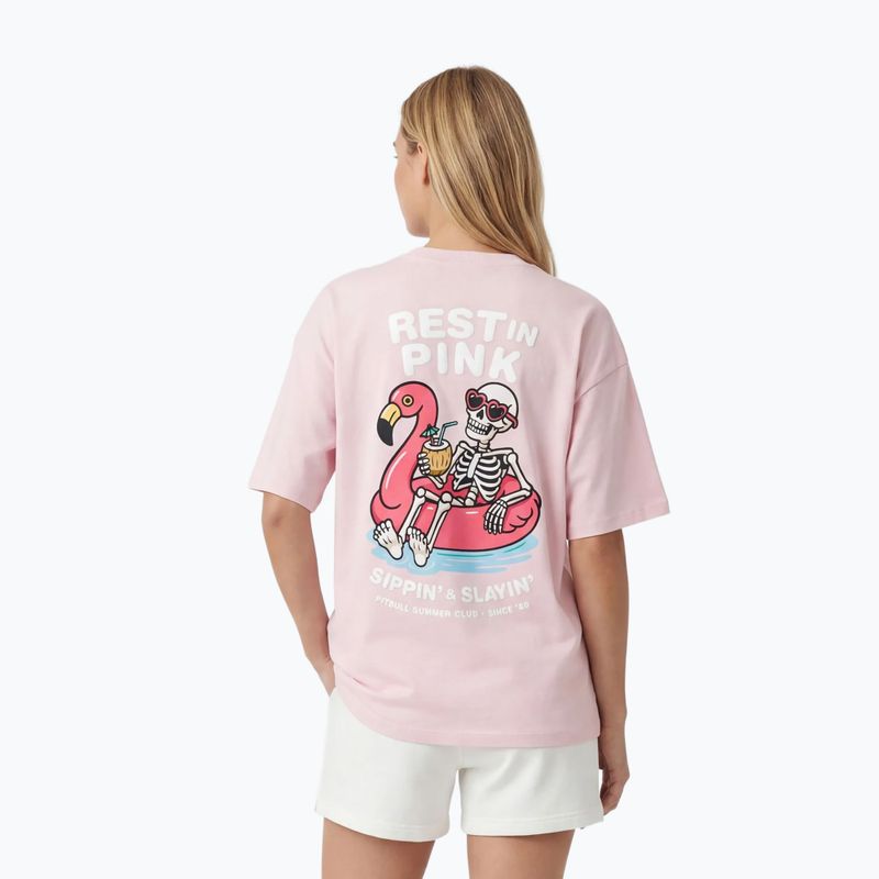 Damen-T-Shirt Pitbull Rest In Pink Oversize strawberry cream 4