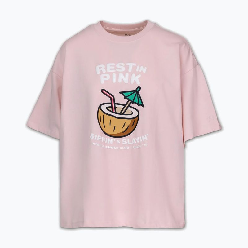 Damen-T-Shirt Pitbull Rest In Pink Oversize strawberry cream 5