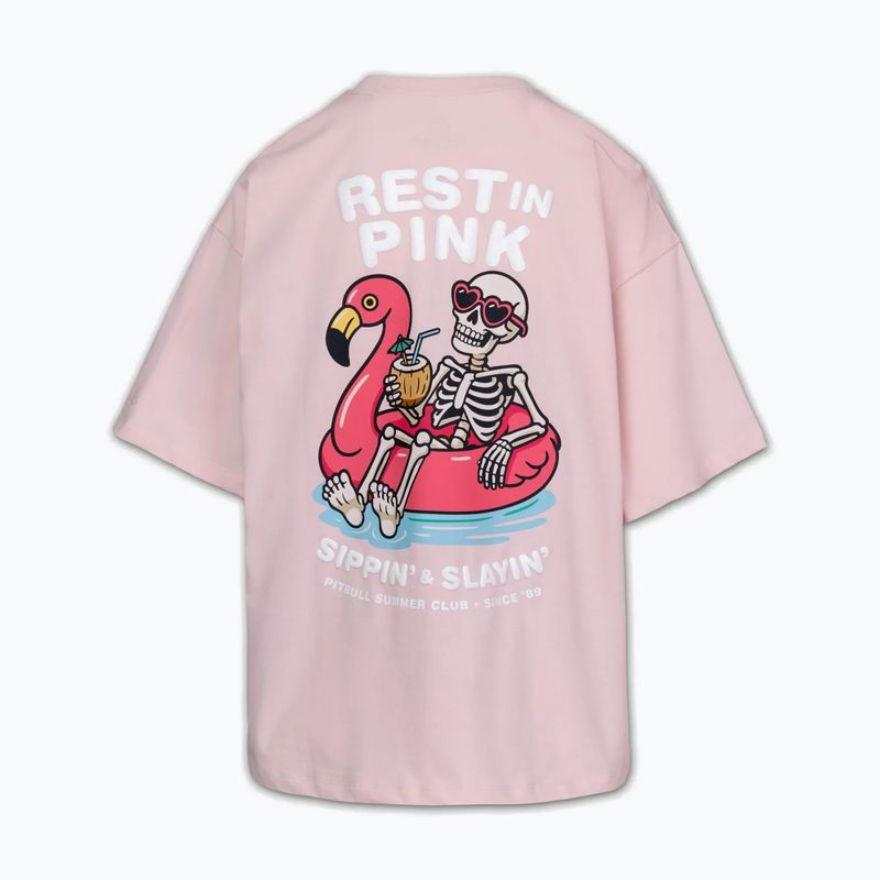 Damen-T-Shirt Pitbull Rest In Pink Oversize strawberry cream 6