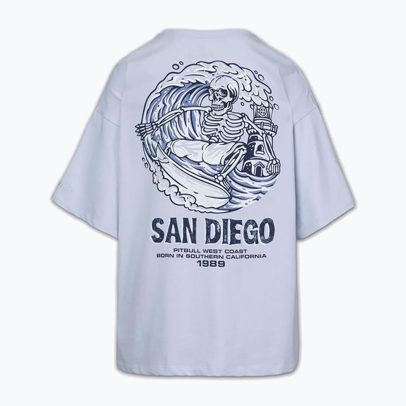 Damenpullover Pitbull Skull Oversize frosted blue 6