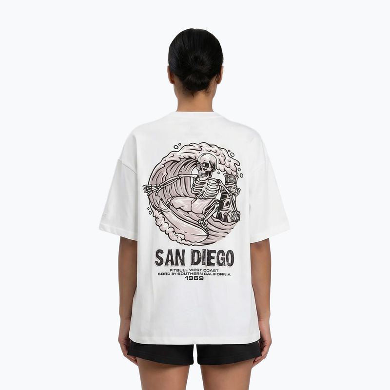 Damenpullover Pitbull Skull Oversize white 3