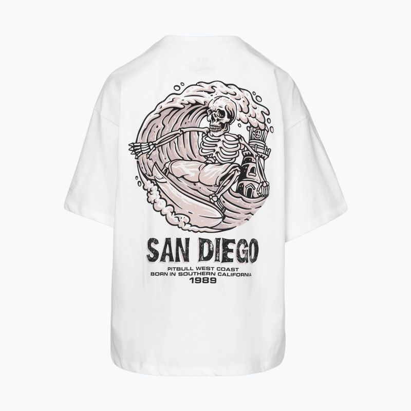 Damenpullover Pitbull Skull Oversize white 5
