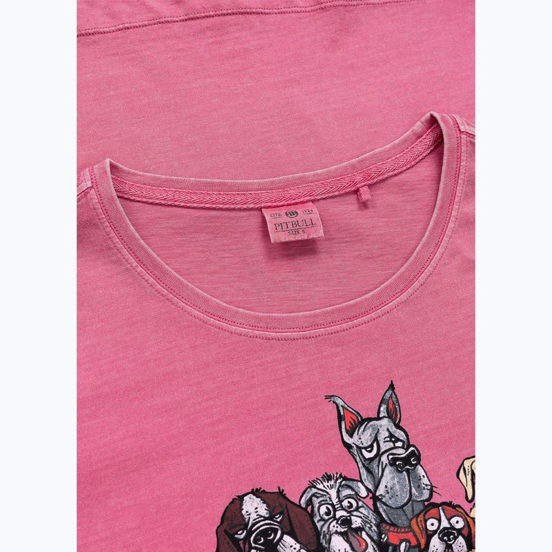 Damen-T-Shirt Pitbull Dia De Los Perros washed pink 5