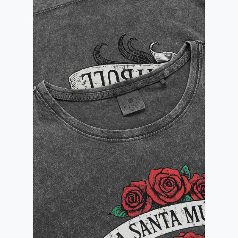 Damen-T-Shirt Pitbull Santa Muerte graphite 6
