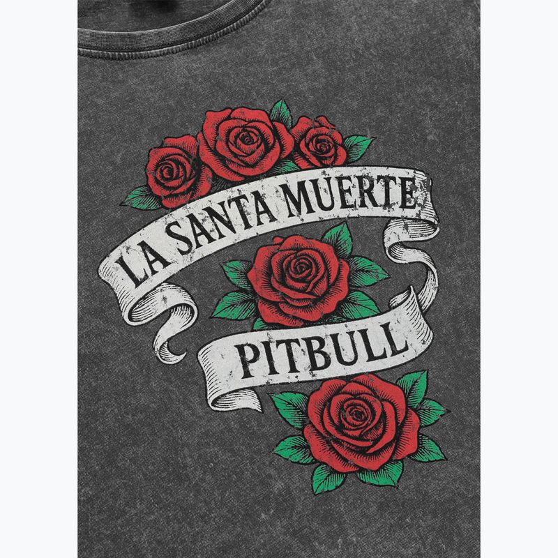 Damen-T-Shirt Pitbull Santa Muerte graphite 7
