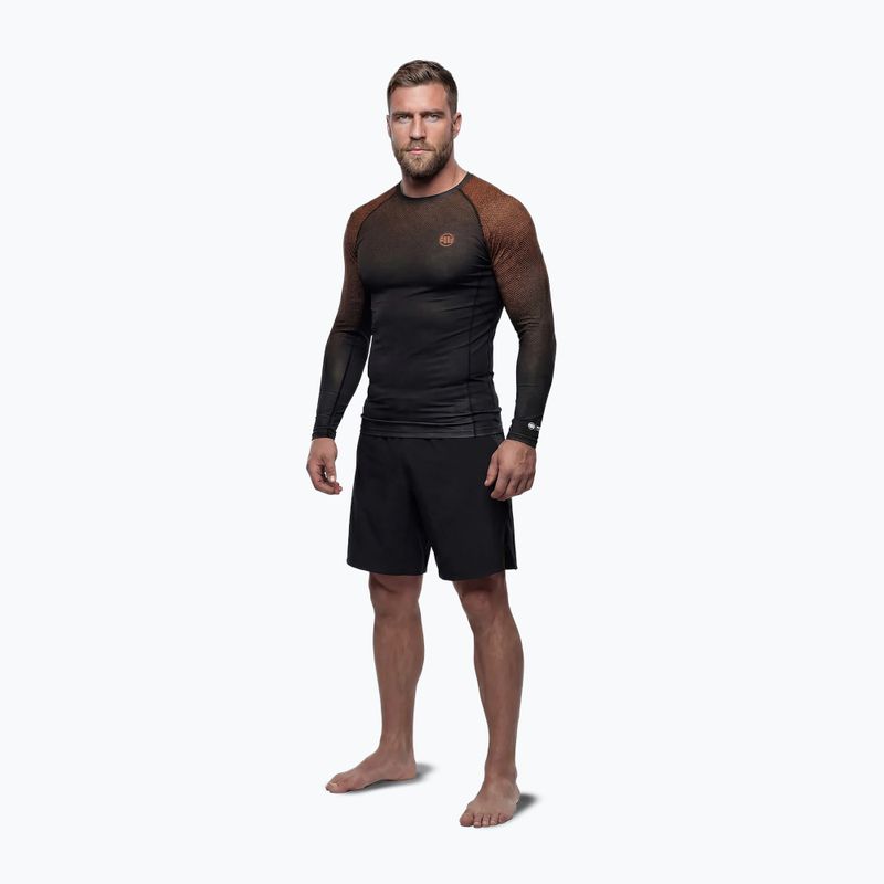 Rashguard Langarmshirt für Herren Pitbull Belt Rashguard brown 2