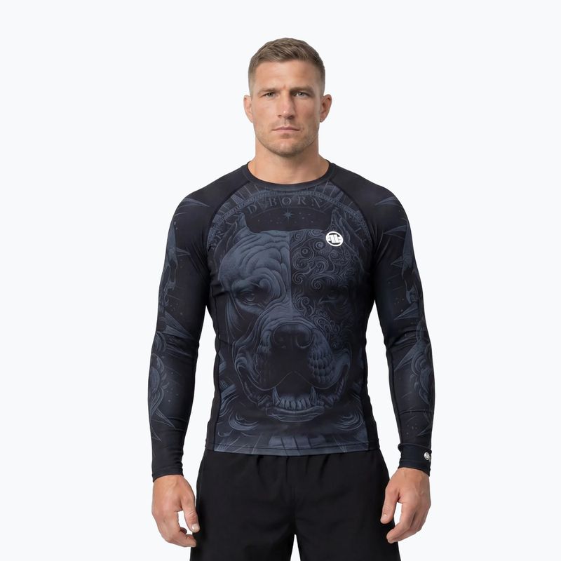 Rashguard Langarmshirt für Herren Pitbull World Rashguard black