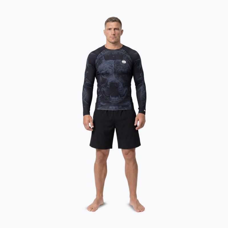 Rashguard Langarmshirt für Herren Pitbull World Rashguard black 2