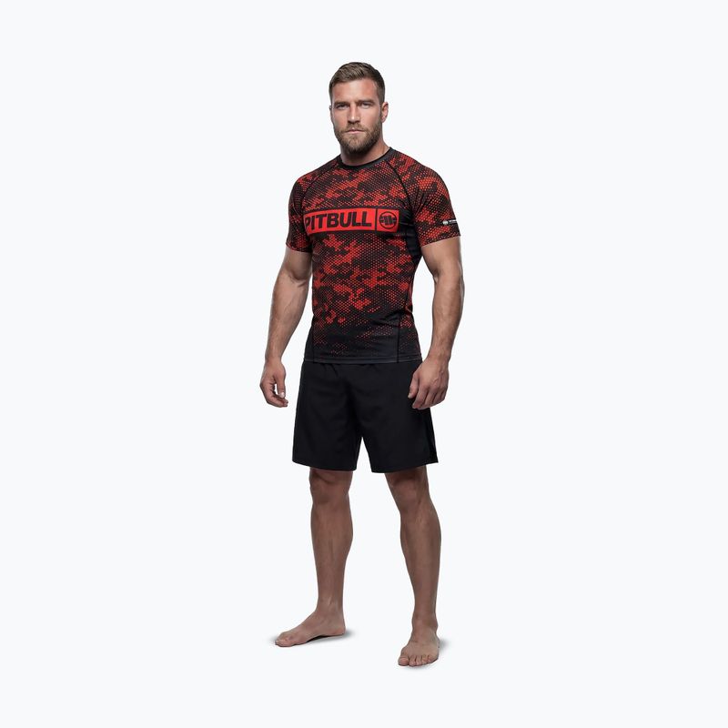 Herren-Rashguard Pitbull Hex Camo Hilltop Rashguard red 2