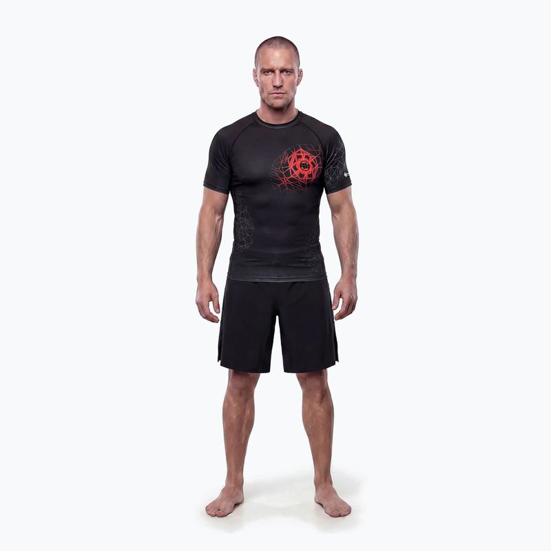 Herren-Rashguard Pitbull Ray Rashguard fluo/red 2