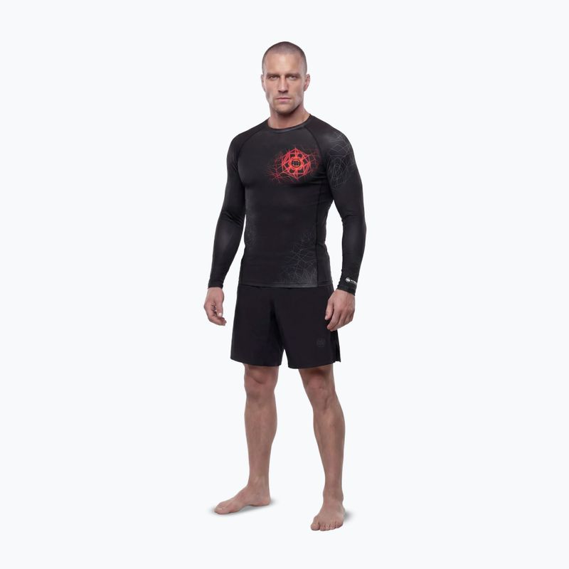 Rashguard Langarmshirt für Herren Pitbull Ray Rashguard fluo/red 2