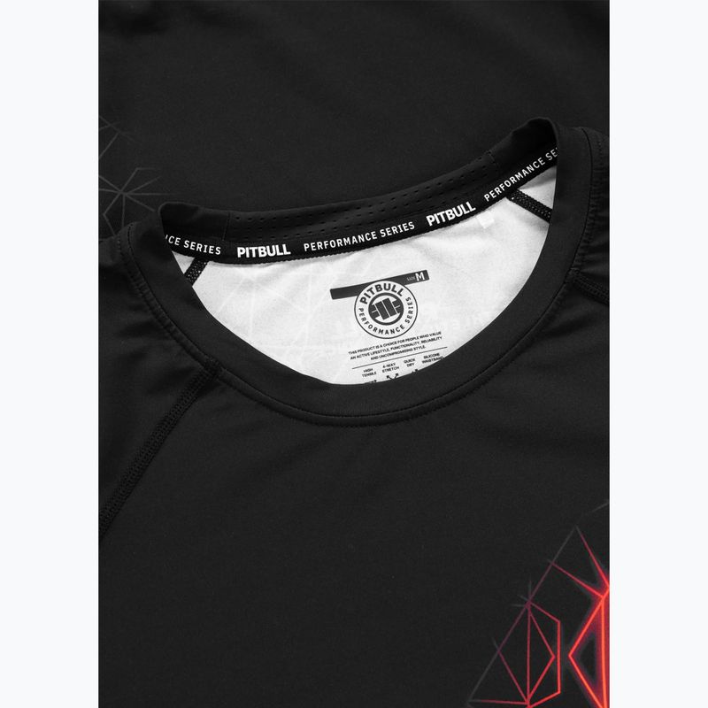 Rashguard Langarmshirt für Herren Pitbull Ray Rashguard fluo/red 5