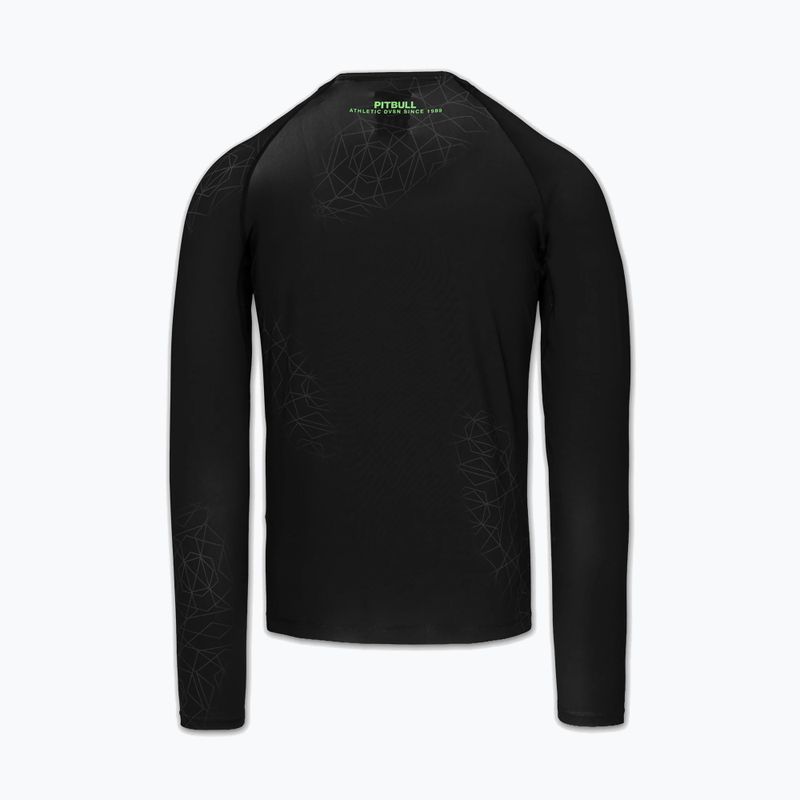 Rashguard Langarmshirt für Herren Pitbull Ray Rashguard fluo green 4
