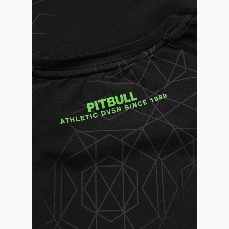 Rashguard Langarmshirt für Herren Pitbull Ray Rashguard fluo green 7