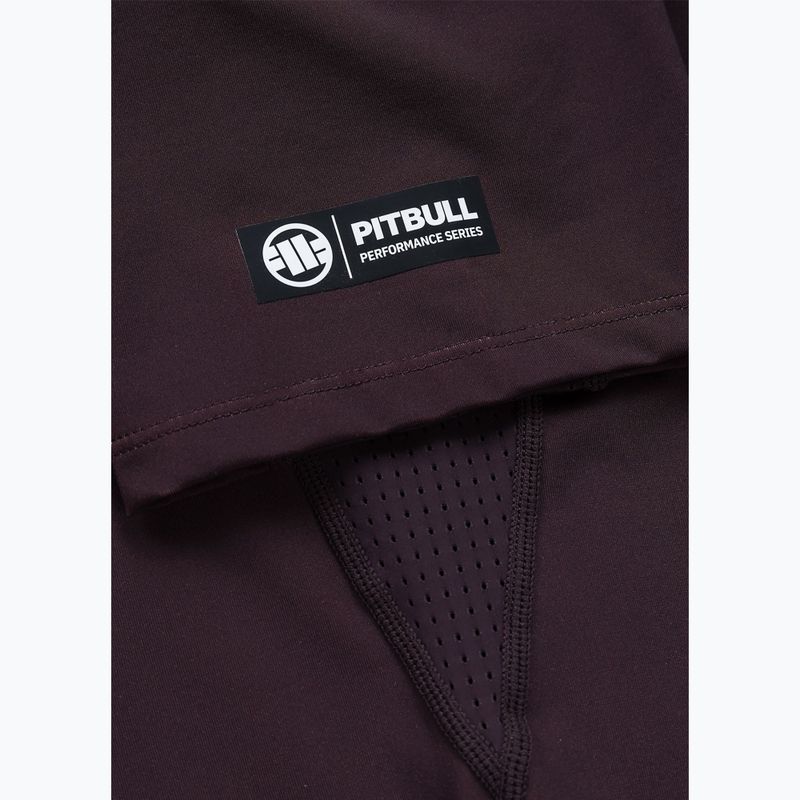 Herren-Shirt Pitbull Rashguard Logo Palms brown 8
