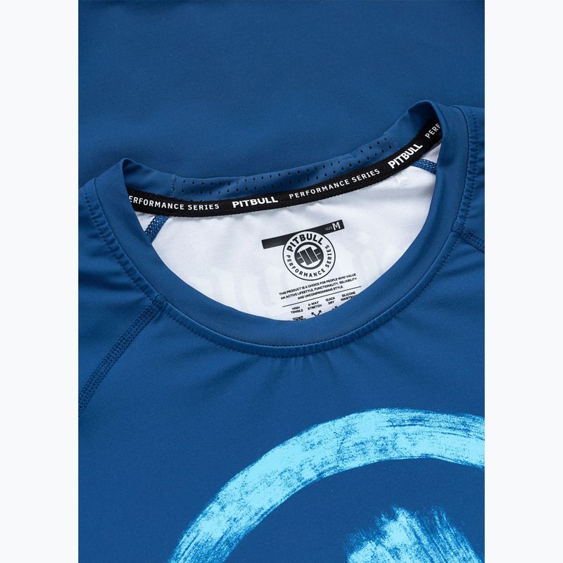 Herren-Shirt Pitbull Rashguard Logo Palms blue 5