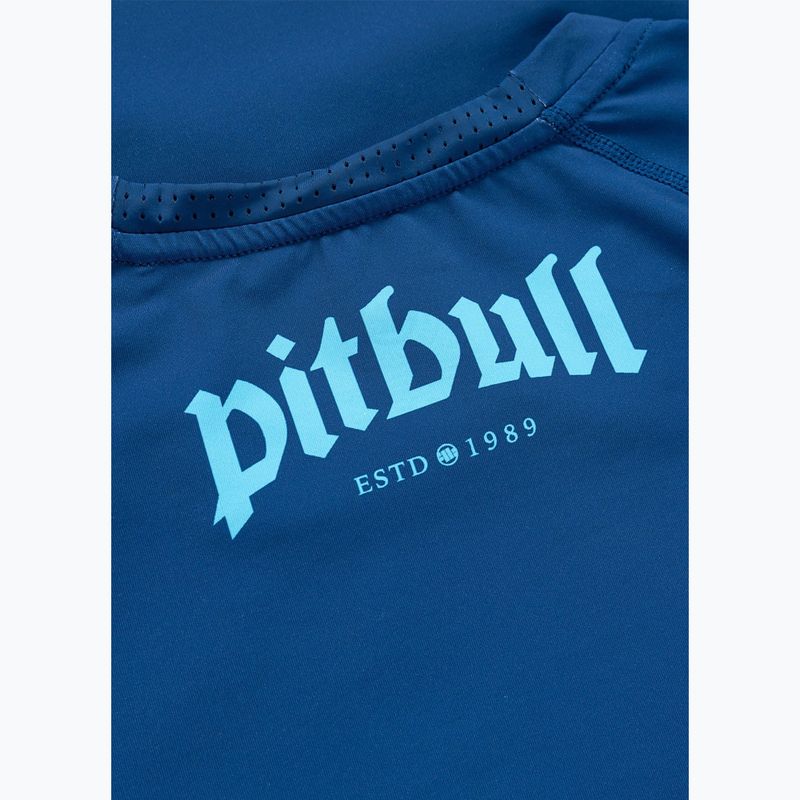 Herren-Shirt Pitbull Rashguard Logo Palms blue 7