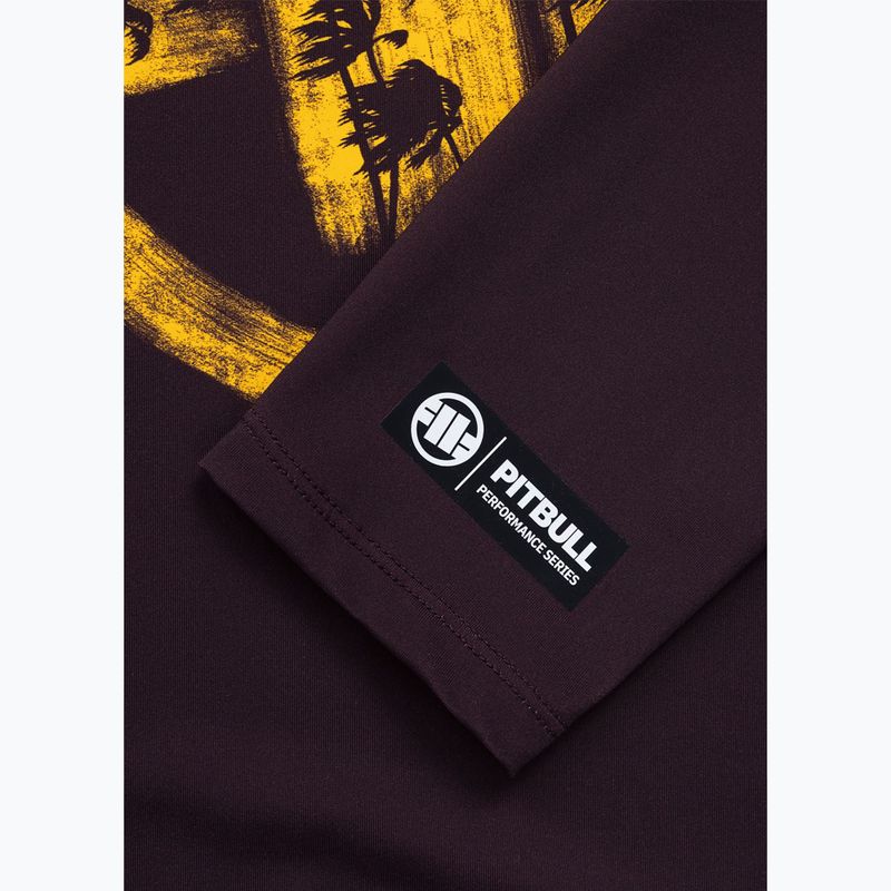 Rashguard Langarmshirt für Herren Pitbull Rashguard Logo Palms brown 8