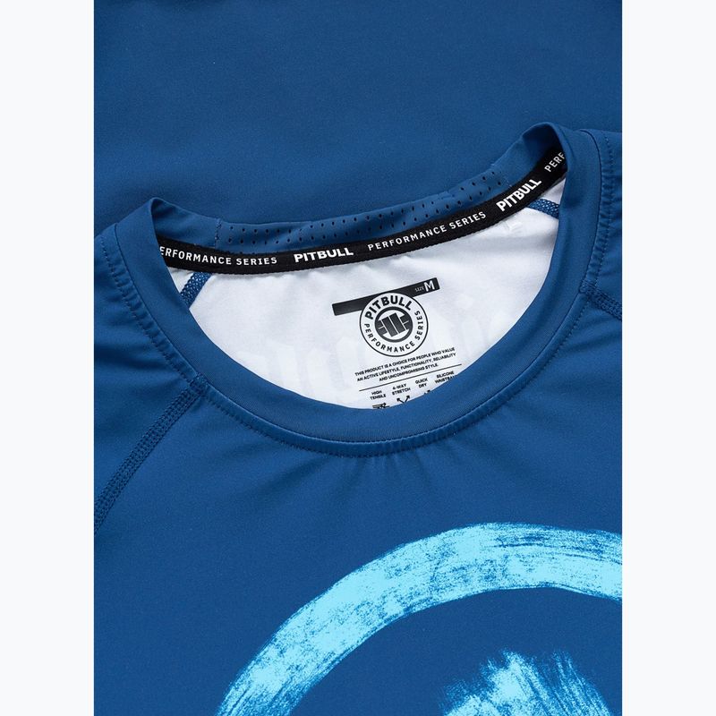 Rashguard Langarmshirt für Herren Pitbull Rashguard Logo Palms blue 5