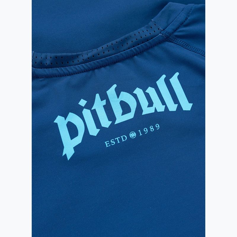 Rashguard Langarmshirt für Herren Pitbull Rashguard Logo Palms blue 7