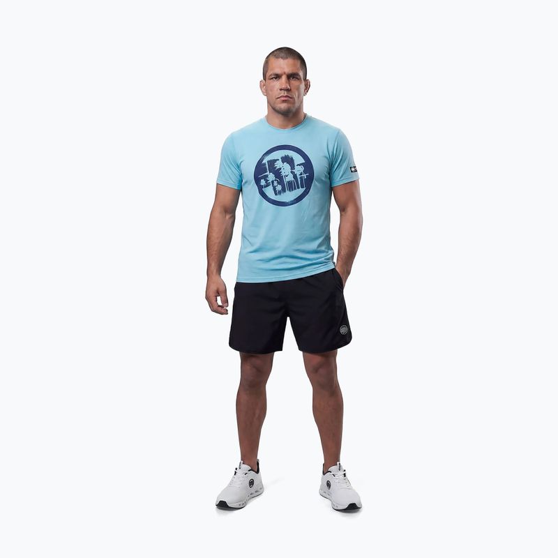 Herren-Shirt Pitbull Palms mesh light blue logo 2