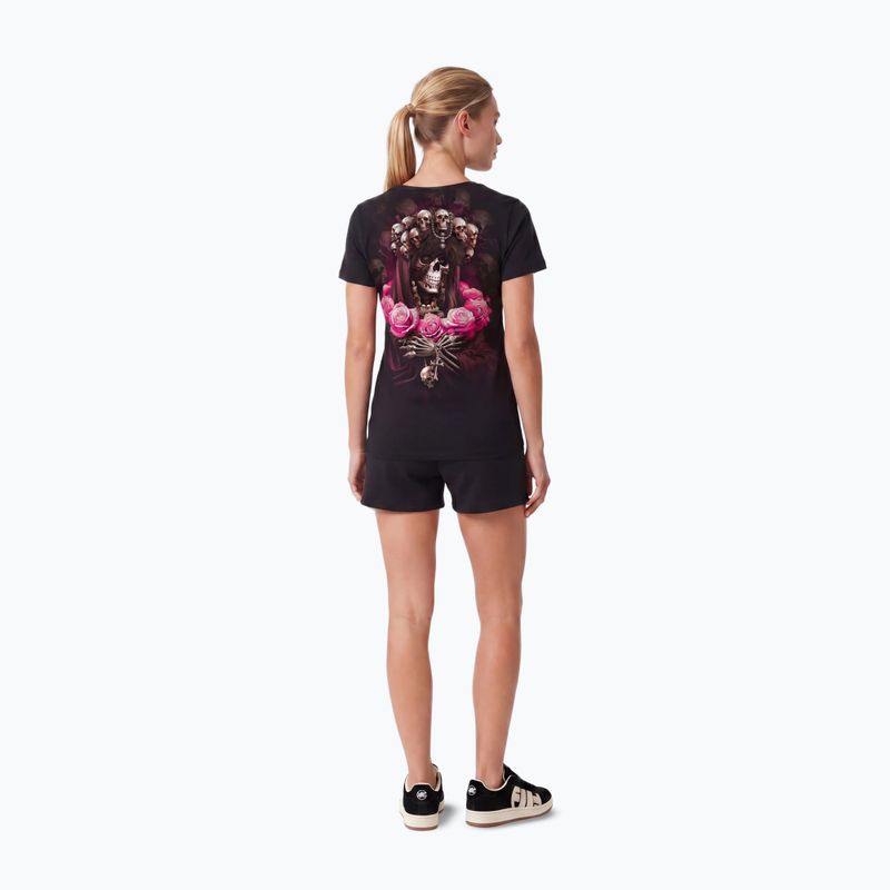 Damen-T-Shirt Pitbull Santa Muerte black/pink 4