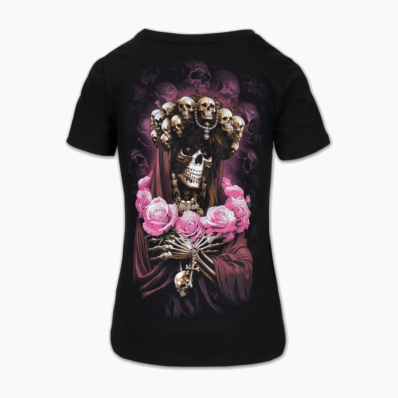 Damen-T-Shirt Pitbull Santa Muerte black/pink 6